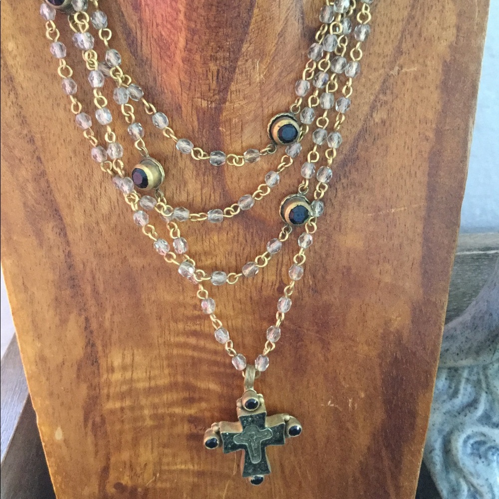 Virgins Saints and Angels Magdalena Cross Necklace